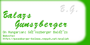 balazs gunszberger business card